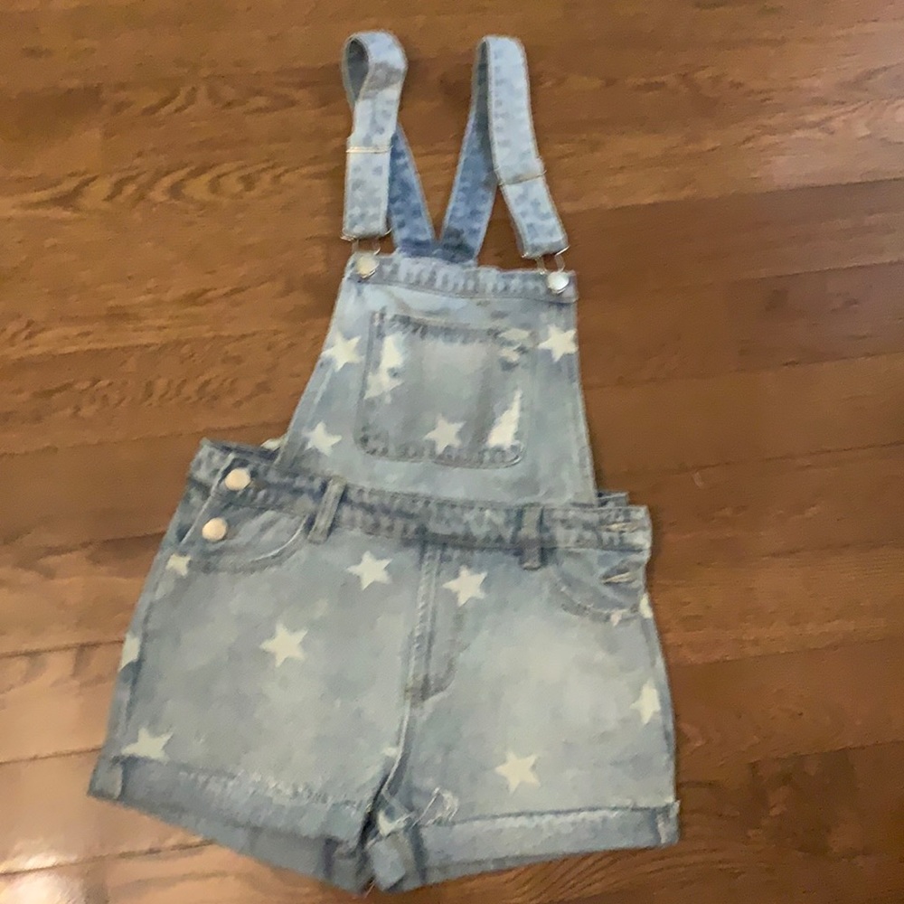 Kittenish denim overalls